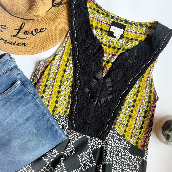 Anthropologie Meadow rue floral empire waist embroidered top ❤️ - Picture 2 of 7